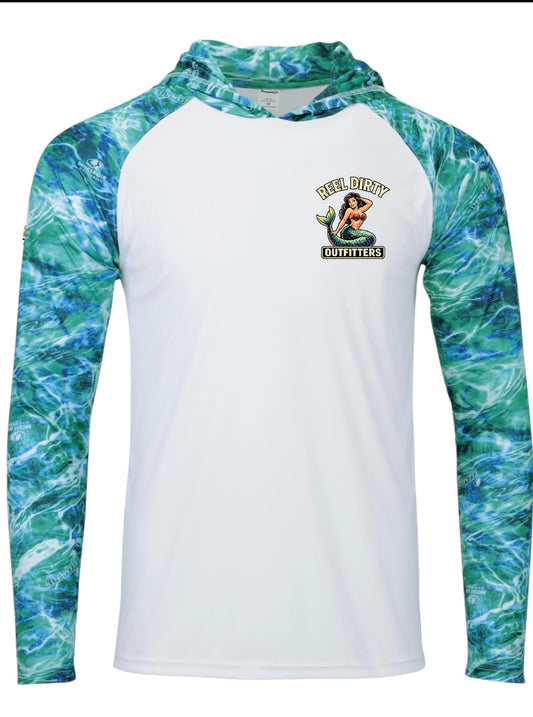 Reel Dirty Mermaid™ UPF Performance Hooded Long Sleeve