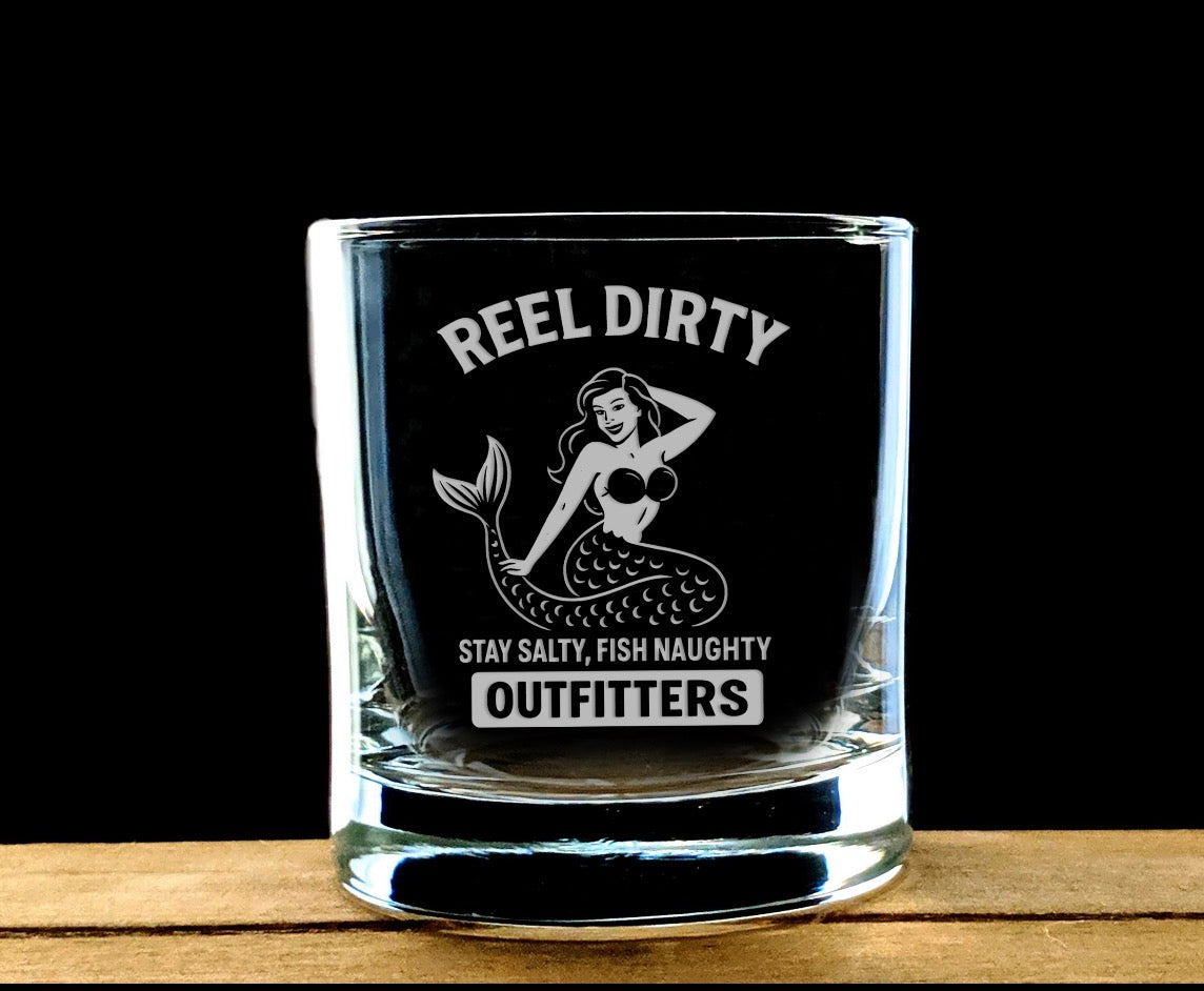 Real Dirty engraved Whiskey Glass